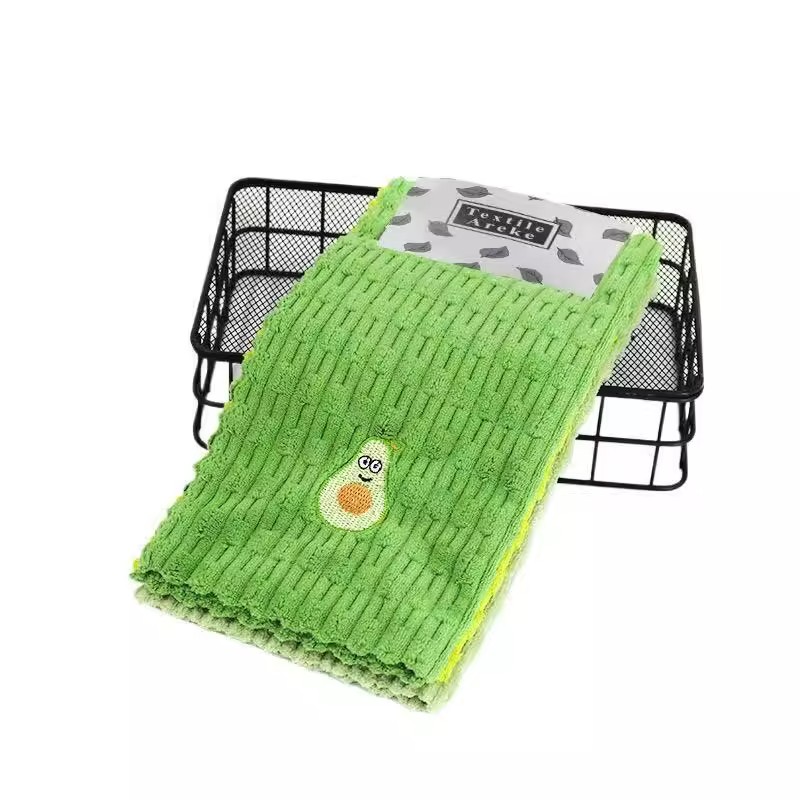 新款牛油果加厚洗碗巾厨房清洁抹布家用不掉毛吸水懒人清洁巾毛巾