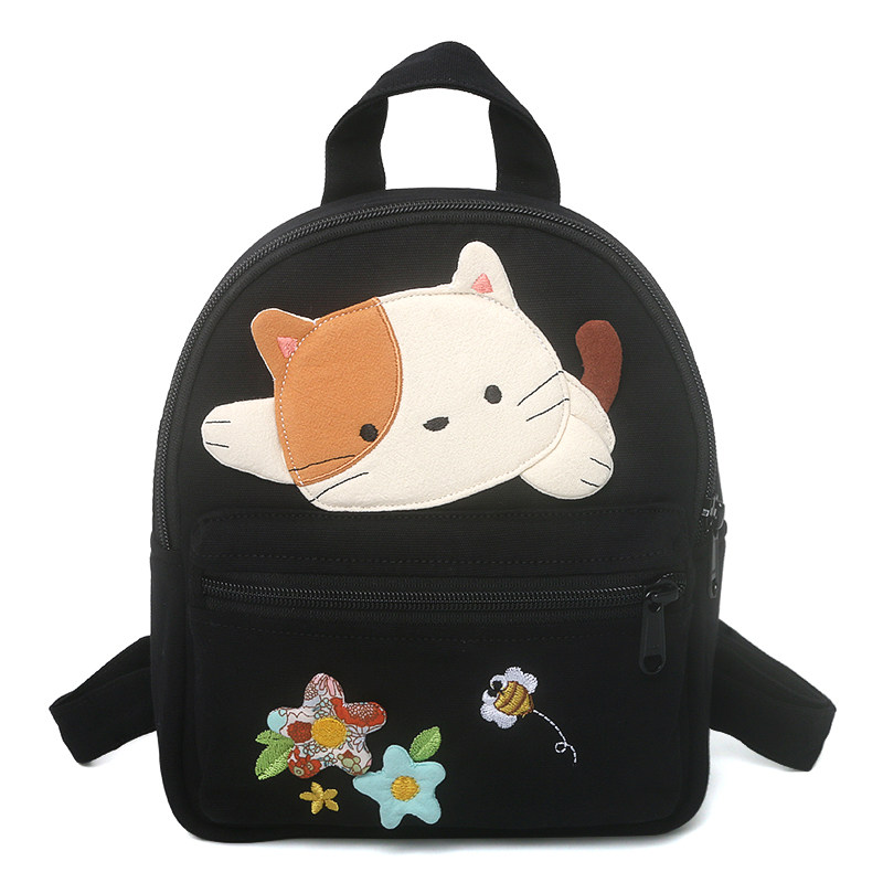 Kine猫可爱女帆布儿童小双肩包