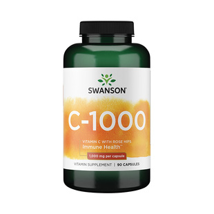 【自营】Swanson斯旺森维生素C胶囊1000mg男女免疫力进口维他命C