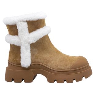 Corinna di Marsala2025冬季新款加绒羊毛厚底增高中筒雪地靴女鞋