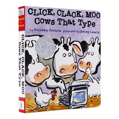 会打字的奶牛嘻哈农场 英文原版绘本 Click Clack Moo Cows That Type 凯迪克银奖纸板书 廖彩杏书单 咔嗒 咔嗒 哞 张湘君推荐