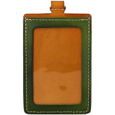 原创潮流植鞣牛皮撞色门禁卡套