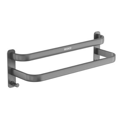 ecoco太空铝毛巾架免打孔浴室卫生间浴巾置物架单杆双杆毛巾挂架