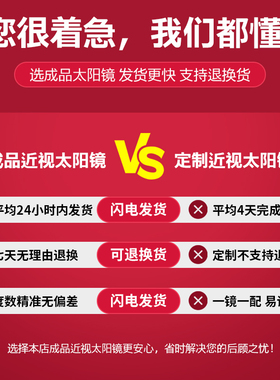 高档近视墨镜男士潮流带散光有度数偏光太阳镜女可配变色眼镜时尚