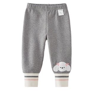 儿童打底裤秋冬3婴儿运动裤洋气女童加绒裤1两岁宝宝薄绒裤子外穿