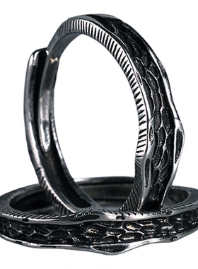 深渊戒指男潮女小众设计时尚个性ins冷淡风食指环可调节情侣对戒