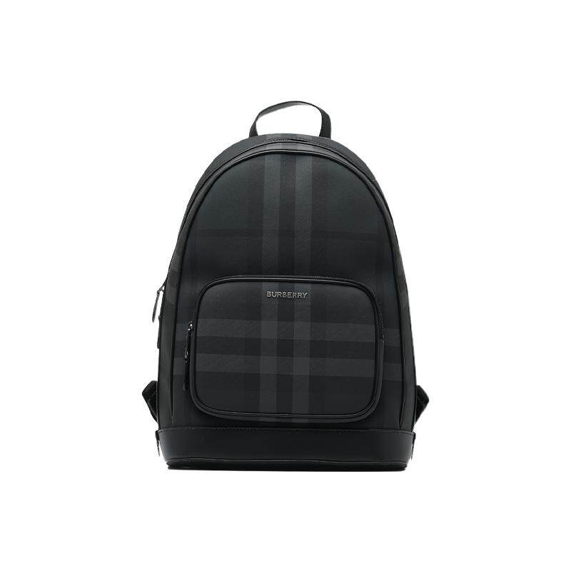 【自营】BURBERRY/博柏利新品男士经典格纹双肩包背包休闲旅行包