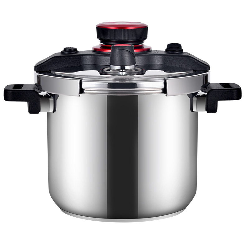 双喜304不锈钢高压锅旋钮款大容量家用燃气电磁炉通用防爆高压锅