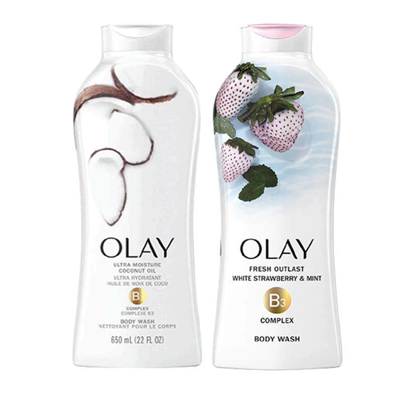 【自营】Olay/玉兰油烟酰胺椰子油/白草莓薄荷沐浴露保湿 650ml
