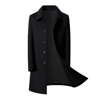 花花公子羊毛呢大衣男中长款风衣