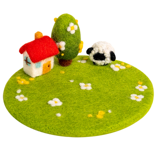 羊毛毡戳戳乐diy材料包原创手工四季杯垫情侣闺蜜自制礼物送男友