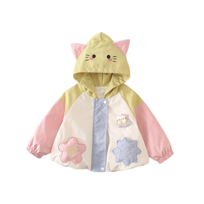 【撤柜专区】品牌专柜 女童外套秋装新款衣服连帽防风上衣春秋