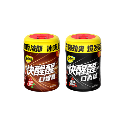 kiskis快醒醒清凉超强薄荷糖上头口香糖含片特浓咖啡糖官方正品