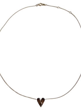 天然水晶粉晶茶晶爱心礼物项链