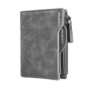 钱包男士短款多功能拉链钱夹卡包驾驶证一体大容量多卡位薄款皮夹