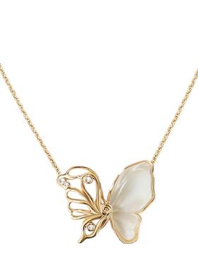 【圣诞礼物】RC Retro Chic意大利复古时尚首饰 水晶蝴蝶项链