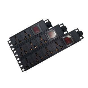 PDU机柜插座弱电箱工业电源竖装排插 10A16A开关无线铝合金接线板