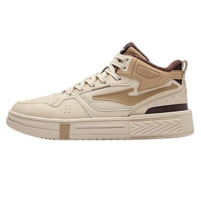 征服4鸿星尔克板鞋男鞋冬季加绒棉鞋保暖加厚男士鞋子高帮运动鞋