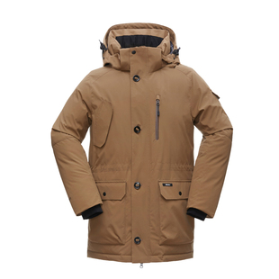 君羽800蓬95绒子鹅绒服男中长款冬季加厚保暖工装派克羽绒服男159