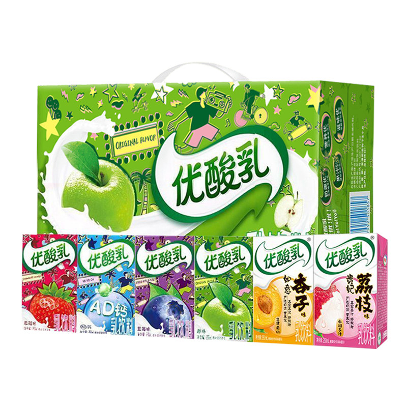 【5月】伊利优酸乳苦瓜柠檬味200ml*12盒果汁饮料