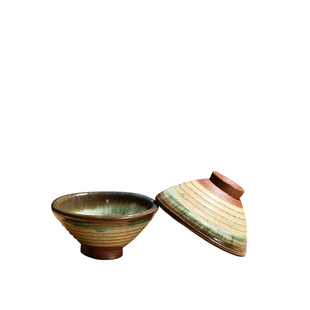 日式粗陶瓷品茗杯 功夫茶个人小茶杯 单杯斗笠杯子紫砂闻香杯茶碗