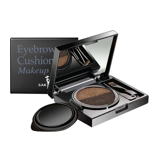 莎琪丽双色气垫染眉膏女防水防汗不脱色持久眉粉二合一野生眉便携