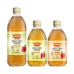 意文苹果醋意大利原装进口原味原浆浓缩果醋果汁蜂蜜味500ml/1L