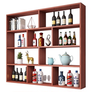 简约现代酒架书架壁挂式餐厅饭店墙上悬挂式红酒架创意多层置物架