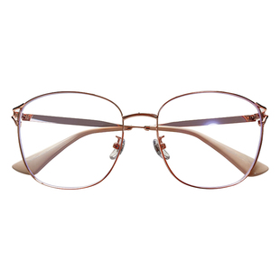 近视眼镜女可配度数镜片大框大脸显瘦金属框眼镜防蓝光平光眼镜架