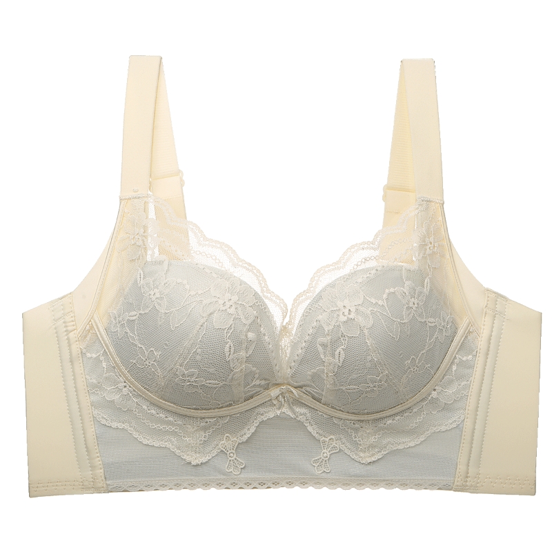 润微蕾丝内衣女小胸聚拢显大收副乳防下垂调整型无钢圈文胸罩新款