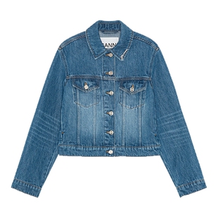 GANNI女装 经典简约多口袋牛仔外套夹克 J1905567