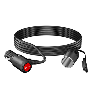 点烟器母座延长线带开关点烟器头12V24V通用大功率车载插口加长线