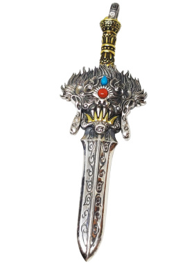 手工剑纯银吊坠项链男挂件