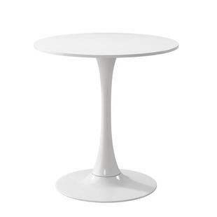 三梦岩板餐桌小户型家用郁金香小圆桌洽谈桌椅组合客厅吃饭桌子