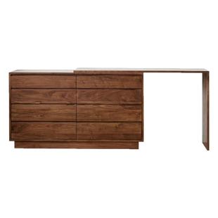 黑胡桃卧室梳妆台全实木八斗柜储物柜樱桃木斗柜落地柜原木白橡木