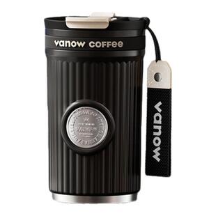 英国Vanow保温杯陶瓷内胆男生2026新款咖啡杯便携随行吸管水杯子