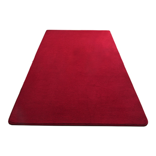 复古红色地毯高级感沙发客厅地垫短绒卧室床边茶几毯结婚布置满铺