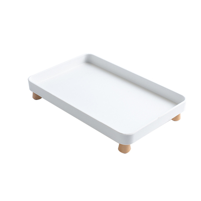 托盘密胺长方形原木脚茶盘