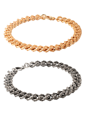 宗克罗心古巴手链十字925银重工