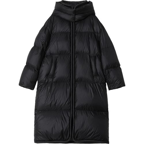 CV大码女装 冬新款高充绒量泡芙羽绒服软糯连帽保暖外套胖MM显瘦