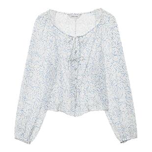 loeuvre25夏新品雪纺衫女优雅轻透上衣通勤百搭长袖衬衫SW5XB637