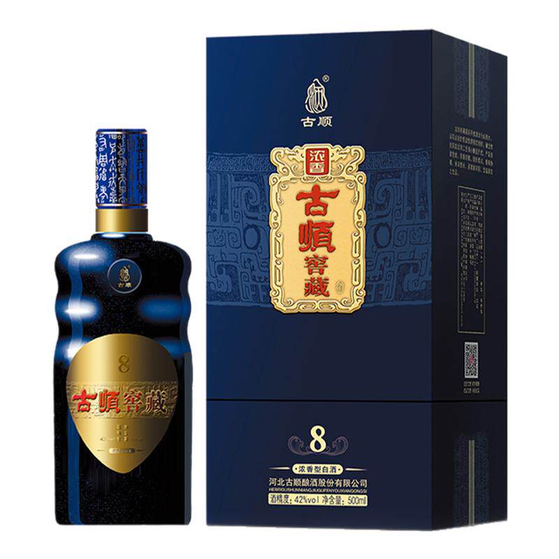 古顺42度窖藏8浓香型酒500ml*4瓶
