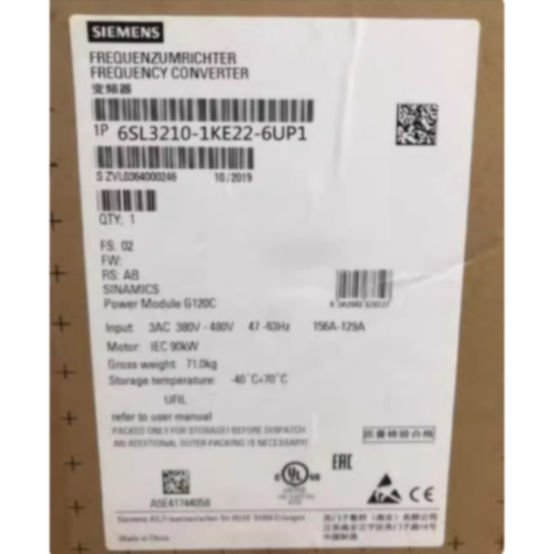 议价6SL3210-1KE22-6UP1西门子G120C变频器额定功率6SL32101KE226