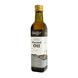 Plenty亚麻籽油一级冷榨澳洲进口宝宝儿童辅食油直接喝天然375ml