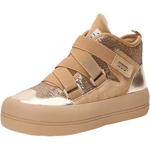 快乐玛丽雪地靴2025年高帮女鞋厚底百搭加绒棉鞋冬季防滑短靴女