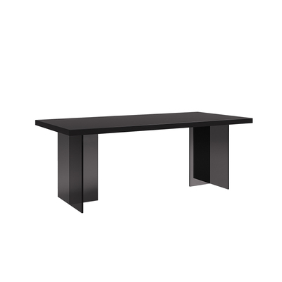德利丰黑色下挂款亚克力岩板餐桌