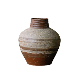 复古粗陶罐花瓶大号装饰摆件酒店民宿造景侘寂风仿陶瓷粗陶土花盆