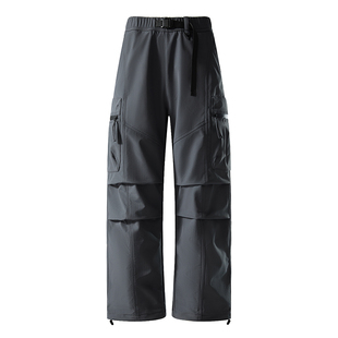BREAK SHELL户外登山三防冲锋裤男女秋冬加绒抗寒耐磨直筒滑雪裤
