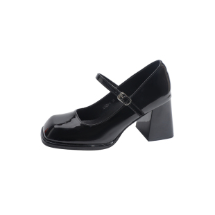 2026春季新款小码女鞋32 33粗跟单鞋一字扣带玛丽珍鞋方头高跟鞋