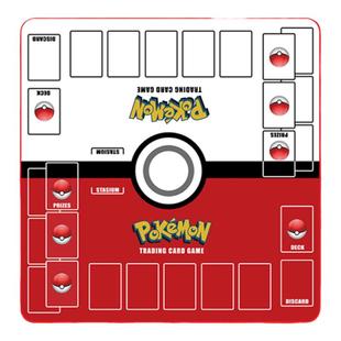 精灵宝可梦PTCG卡牌双人卡垫战斗盘对战桌游精灵球鼠标垫60*60CM